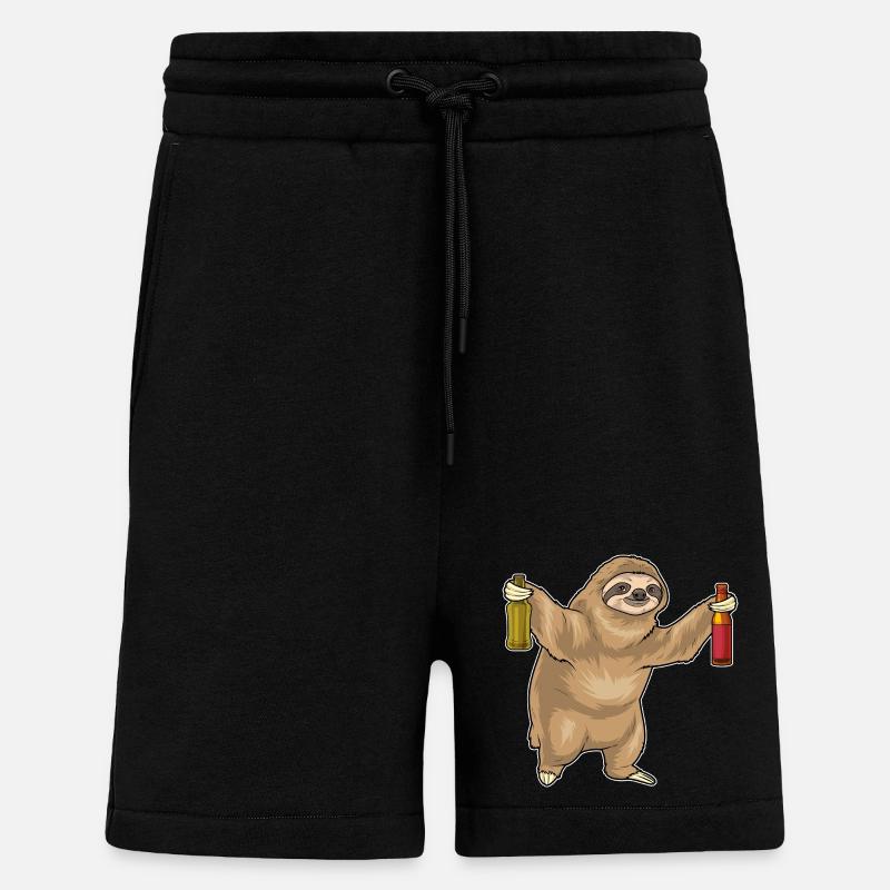 Faultier Flasche Bier - Shorts - made by SPREAD - SOLID BLACK