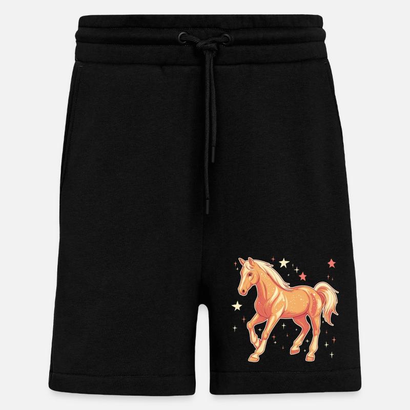 Pferd mit Sternen - Shorts - made by SPREAD - SOLID BLACK