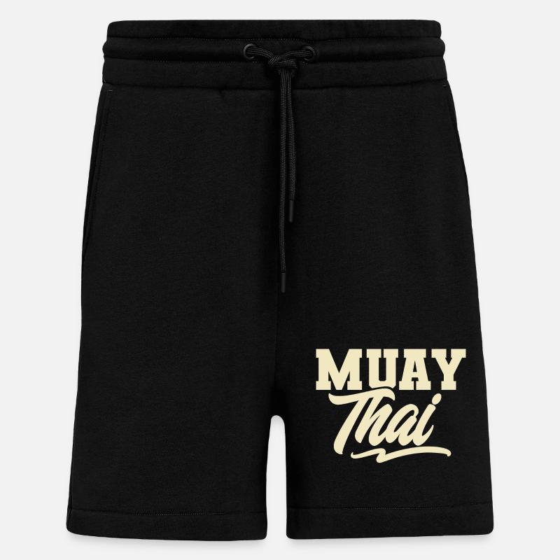 Muay Thaï - Short bio décontracté fabriqué en UE - SOLID BLACK
