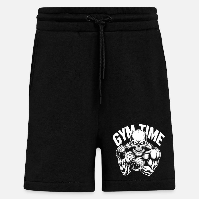 Knochen Skull Krafttraining Workout - Shorts - made by SPREAD - SOLID BLACK