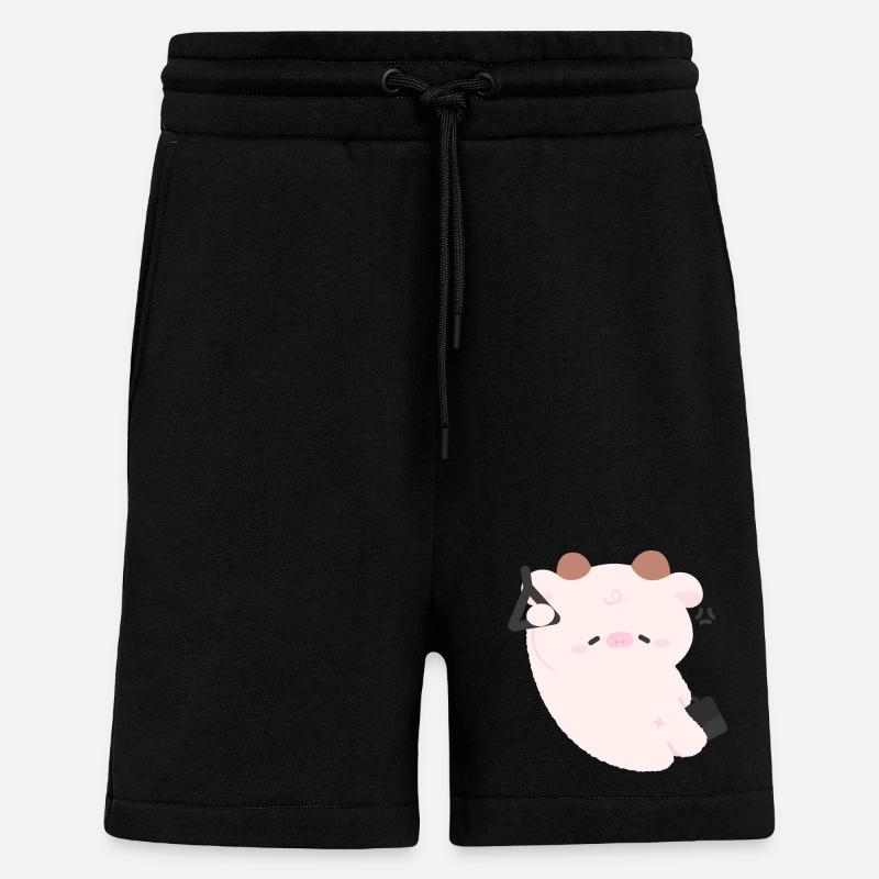 Trajet de la vache fatiguée - Short bio décontracté fabriqué en UE - SOLID BLACK