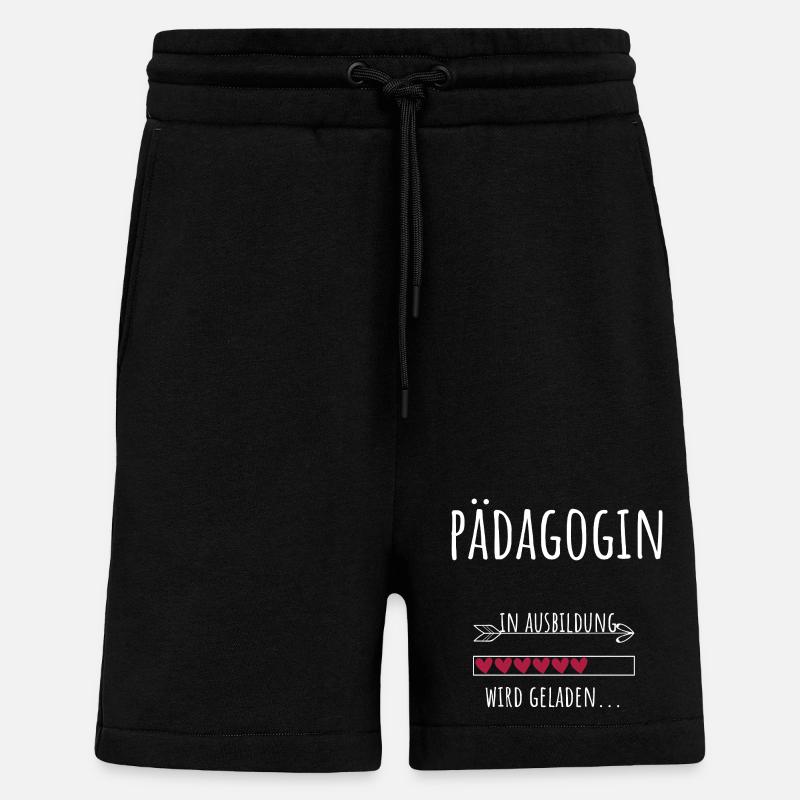 Pédagogue de l’éducation professionnelle étudiante - Short bio décontracté fabriqué en UE - SOLID BLACK