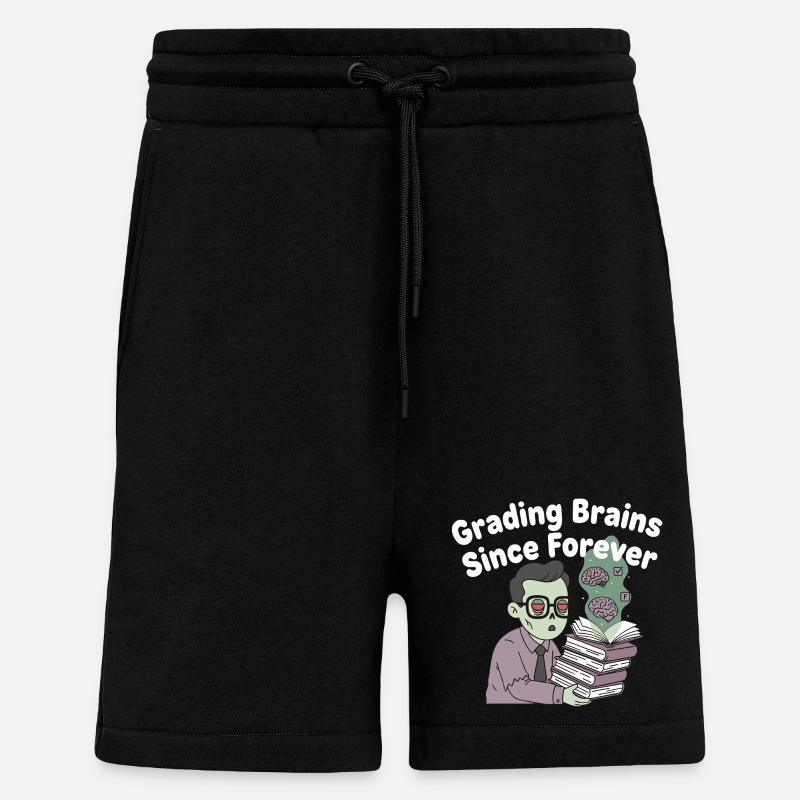 Grading Brains Since Forever - Shorts - made by SPREAD - SOLID BLACK