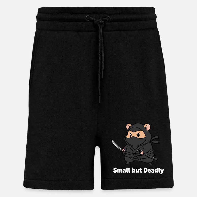 Kleiner Ninja mit Schwert - Shorts - made by SPREAD - SOLID BLACK