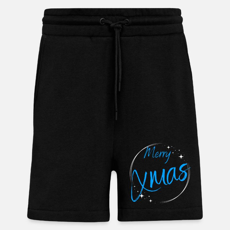 Frohe Weihnachten Script Circle - Shorts - made by SPREAD - SOLID BLACK
