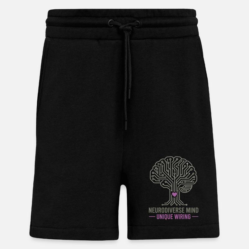 NEURODIVERSER GEIST Einzigartiges Verdrahtungsbewusstsein - Shorts - made by SPREAD - SOLID BLACK