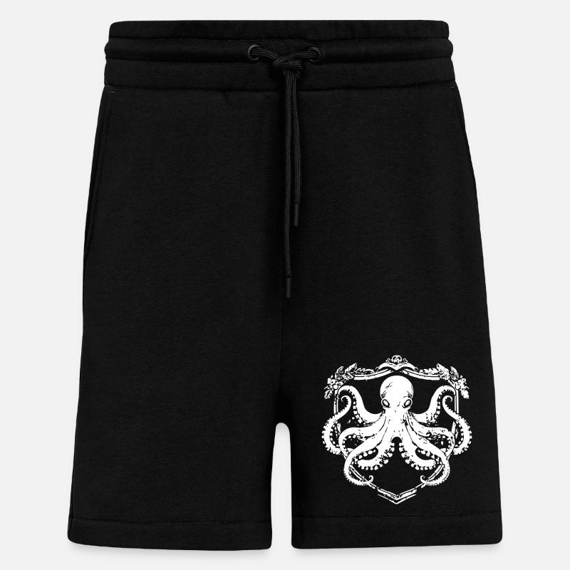 Oktopus Wappen Emblem - Shorts - made by SPREAD - SOLID BLACK