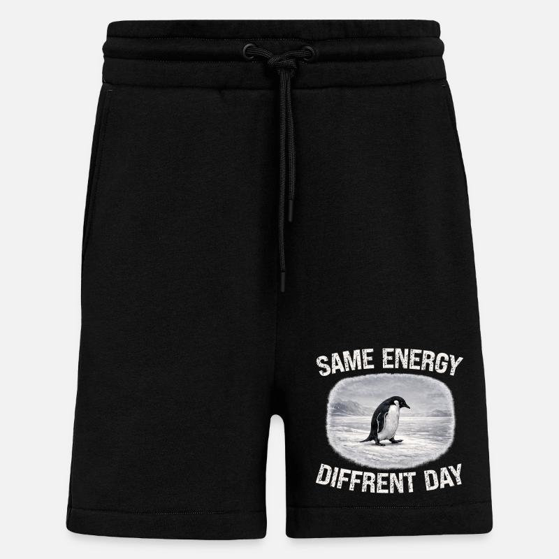 Journée de différence d’énergie - Short bio décontracté fabriqué en UE - SOLID BLACK