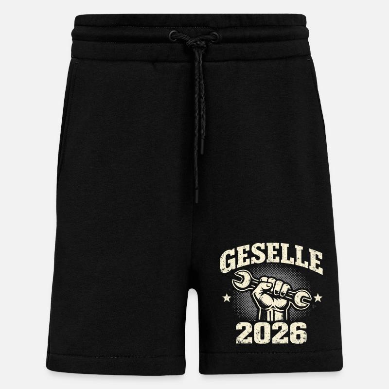 Concours de compagnon 2026 Réussi Don - Short bio décontracté fabriqué en UE - SOLID BLACK