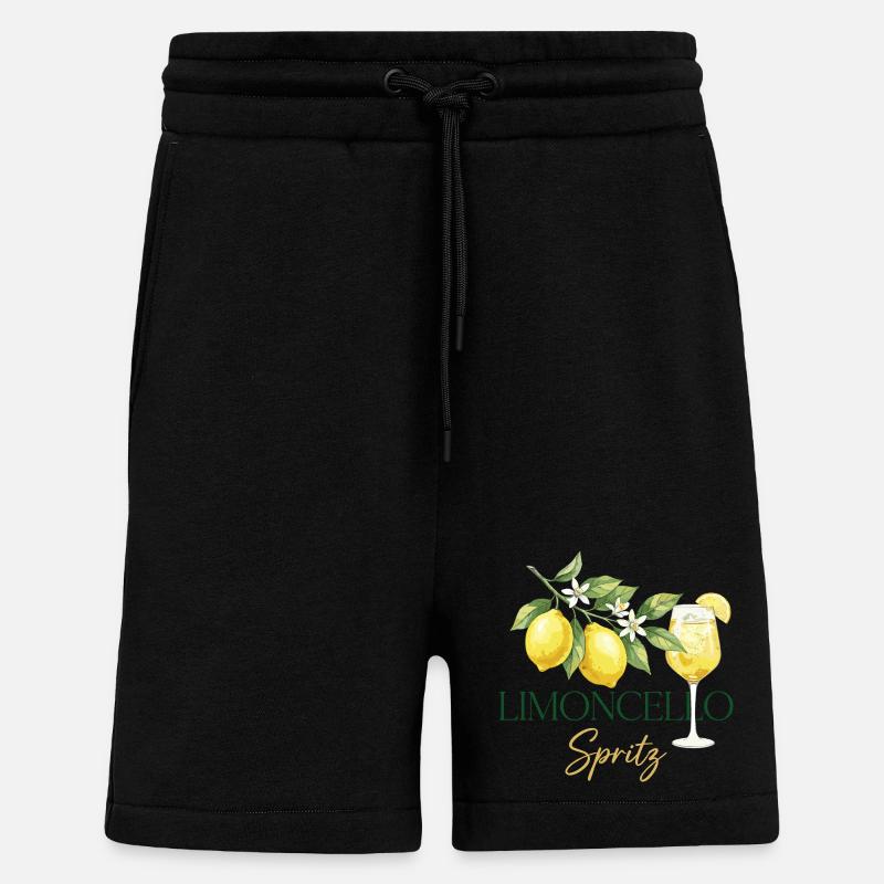 Limoncello Spritz – Summer Drink Lemon Design - Shorts - made by SPREAD - SOLID BLACK