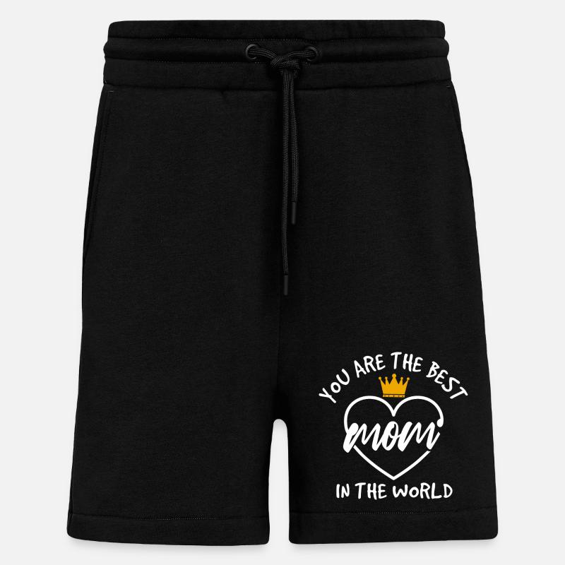 Beste Mama der Welt Geschenkhemd - Shorts - made by SPREAD - SOLID BLACK