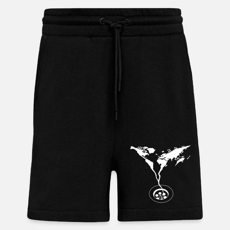 Das Ende der Welt (weiß) - Shorts - made by SPREAD - SOLID BLACK