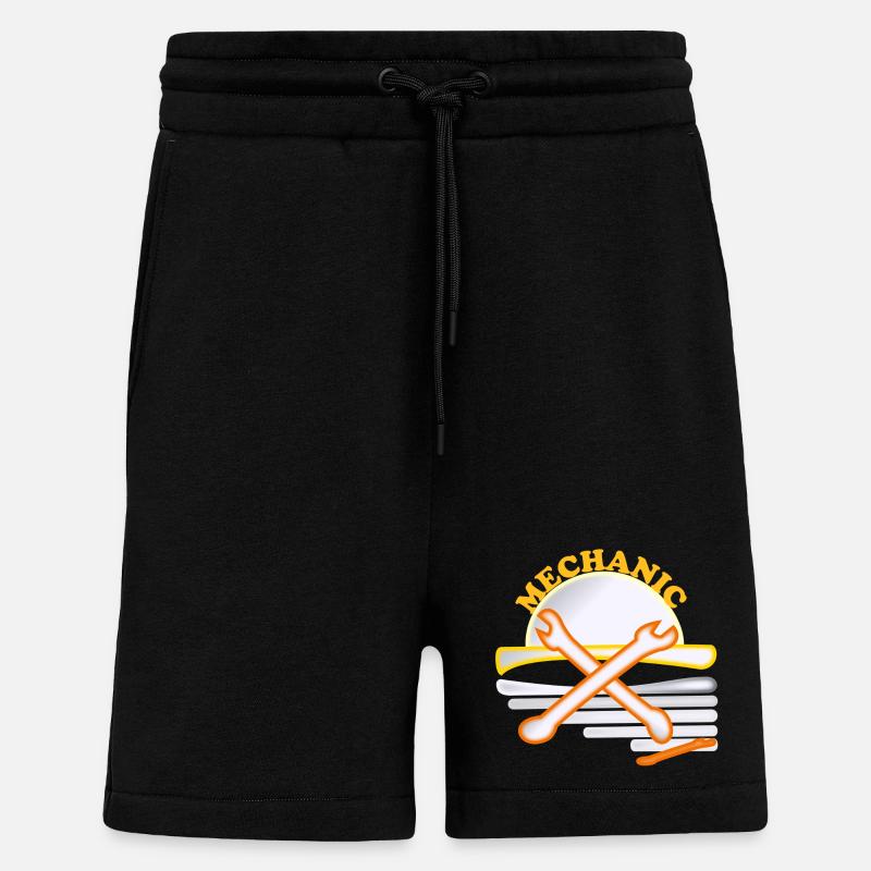 clé à molette - Short bio décontracté fabriqué en UE - SOLID BLACK