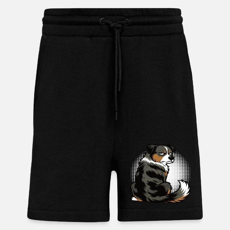 Berger australien Aussie Aussie Propriétaires Aussies - Short bio décontracté fabriqué en UE - SOLID BLACK