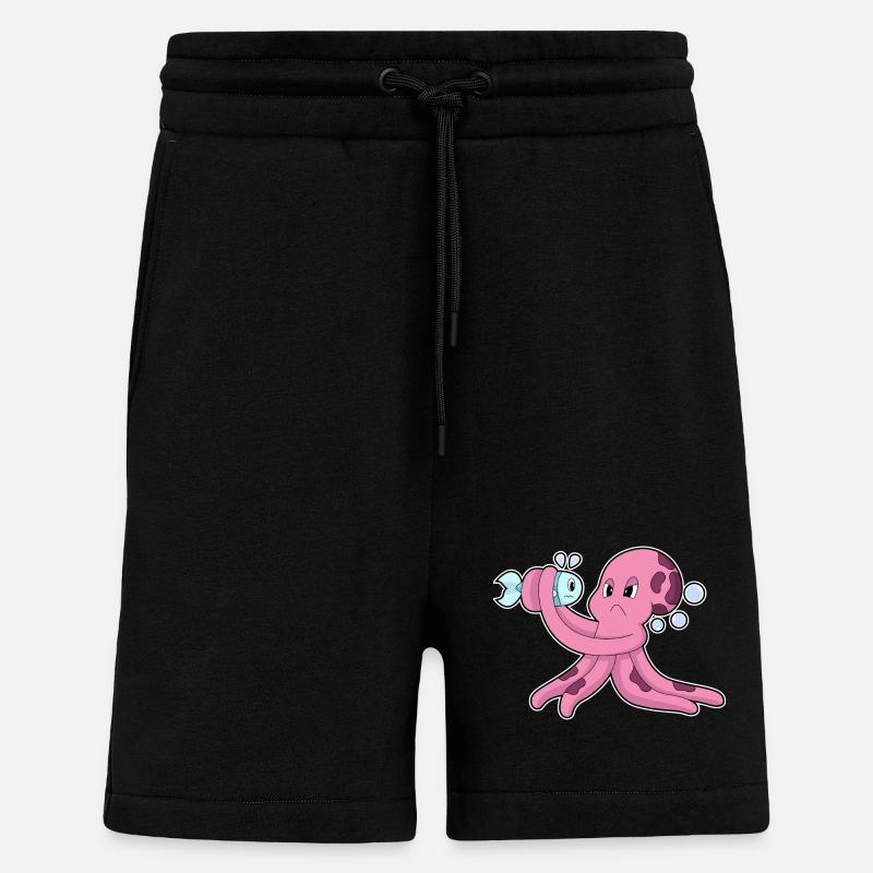 Krake Fisch - Shorts - made by SPREAD - SOLID BLACK