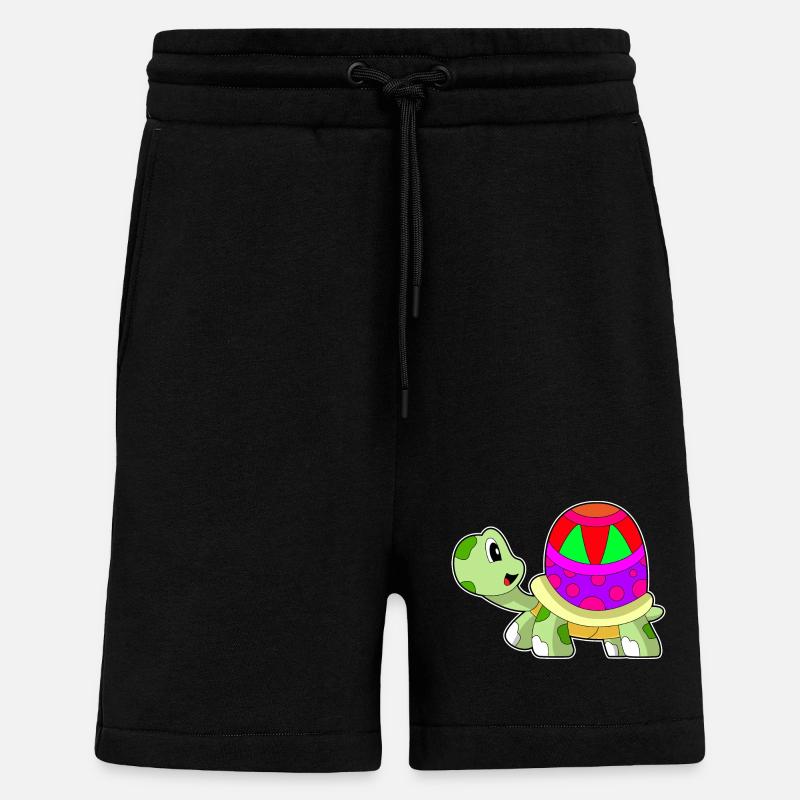 Turtle Easter Egg - Shorts - made by SPREAD - SOLID BLACK