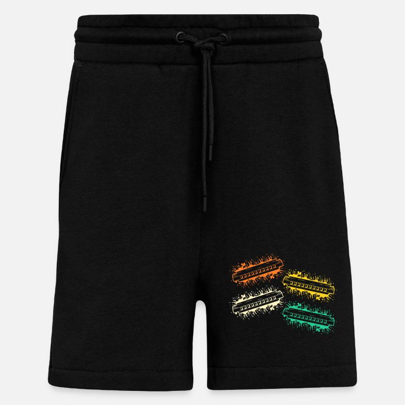 Harmonica Harmonica - Shorts - made by SPREAD - SOLID BLACK