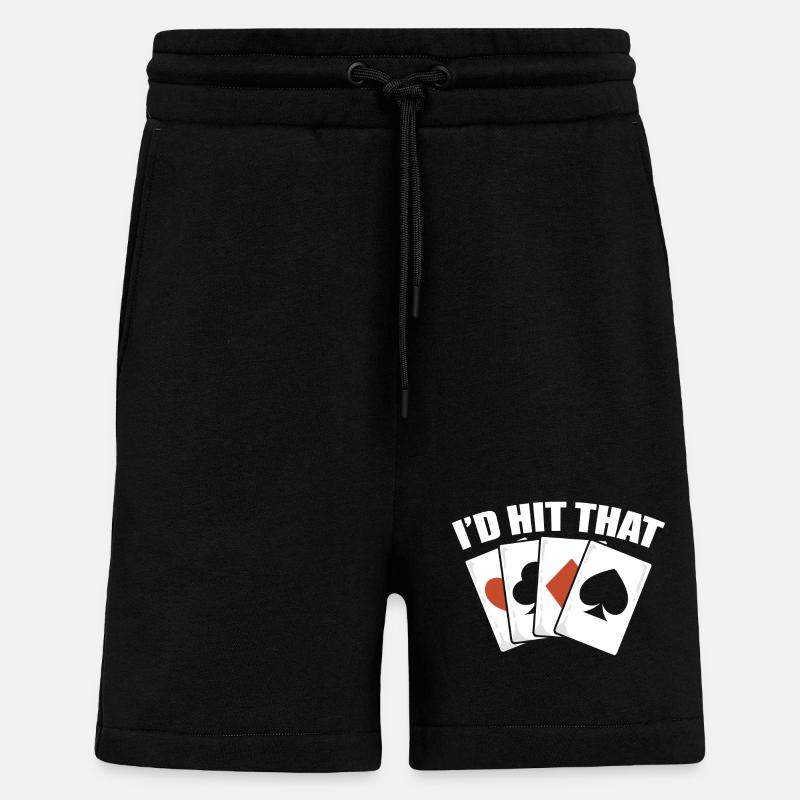 Blackjack Black Jack - Short bio décontracté fabriqué en UE - SOLID BLACK