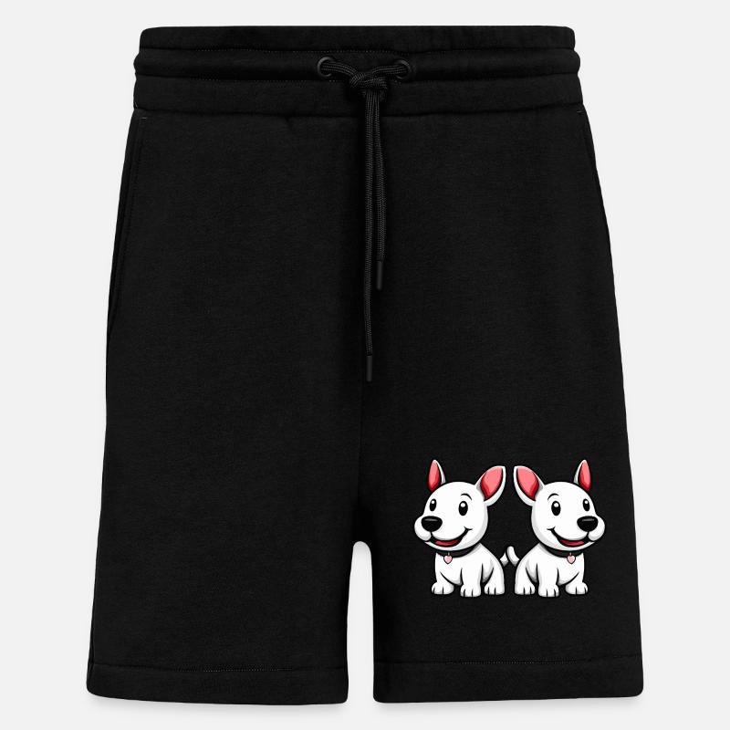 Bull Terrier Hund Comic - Shorts - made by SPREAD - SOLID BLACK