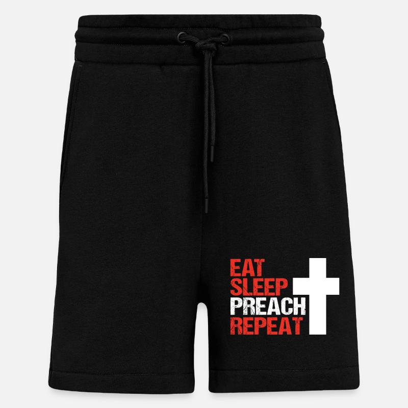 Pasteur - Short bio décontracté fabriqué en UE - SOLID BLACK