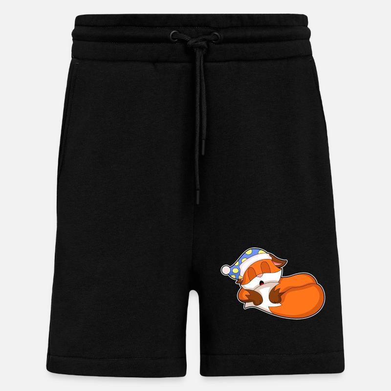 Fox Sleeping Nightcap - Shorts - made by SPREAD - SOLID BLACK
