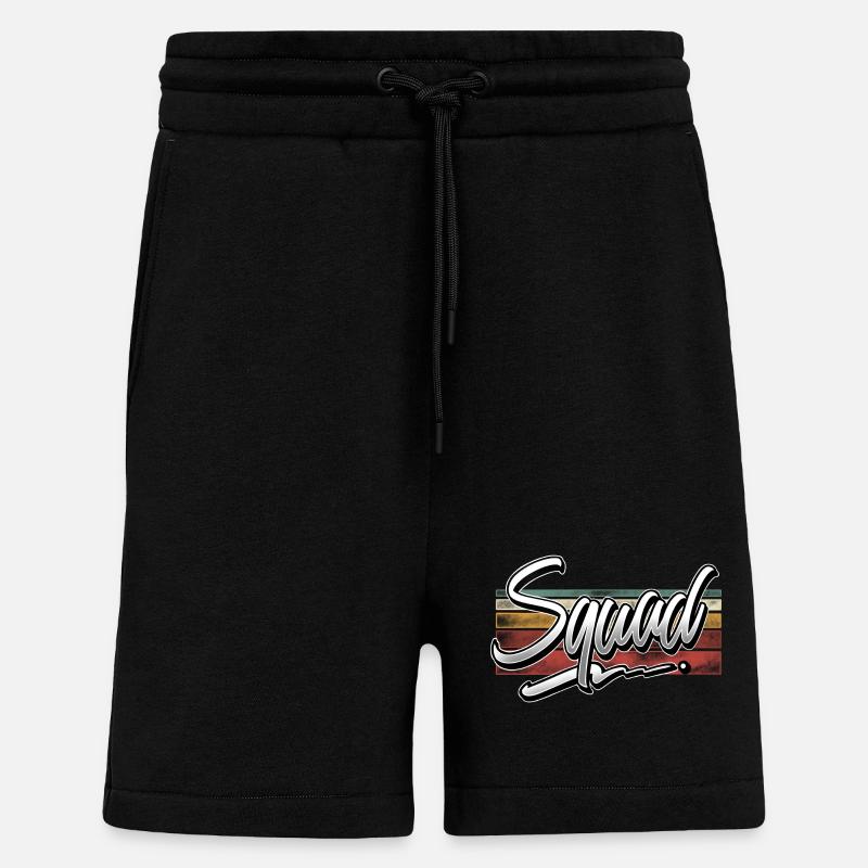 Équipe - Short bio décontracté fabriqué en UE - SOLID BLACK