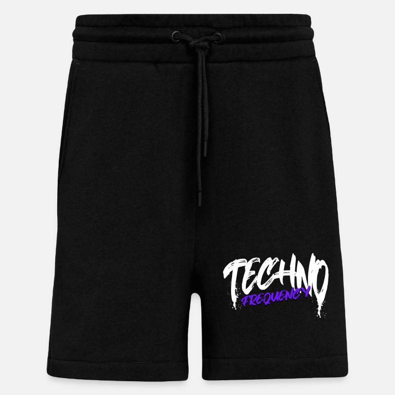Techno - Short bio décontracté fabriqué en UE - SOLID BLACK