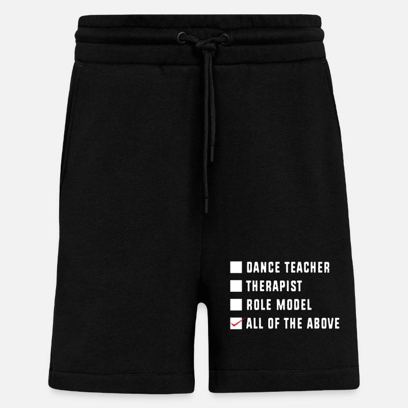 Maître danseur - Short bio décontracté fabriqué en UE - SOLID BLACK