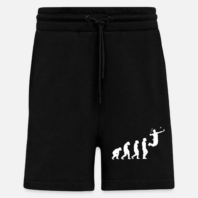 Federball Evolution Badminton - Short bio décontracté fabriqué en UE - SOLID BLACK