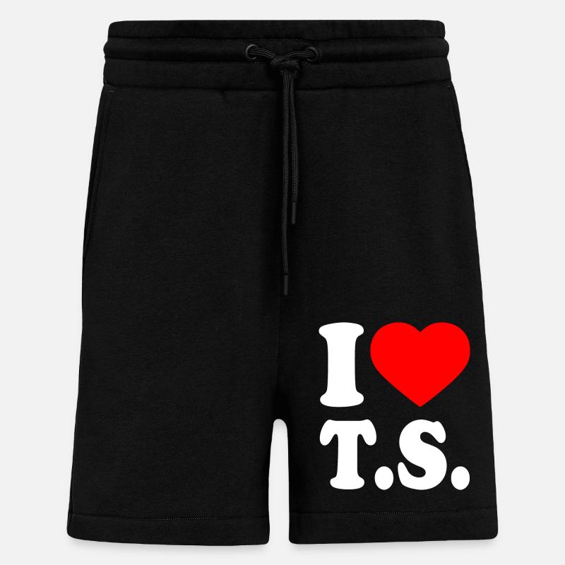 I love ts - Shorts - made by SPREAD - SOLID BLACK