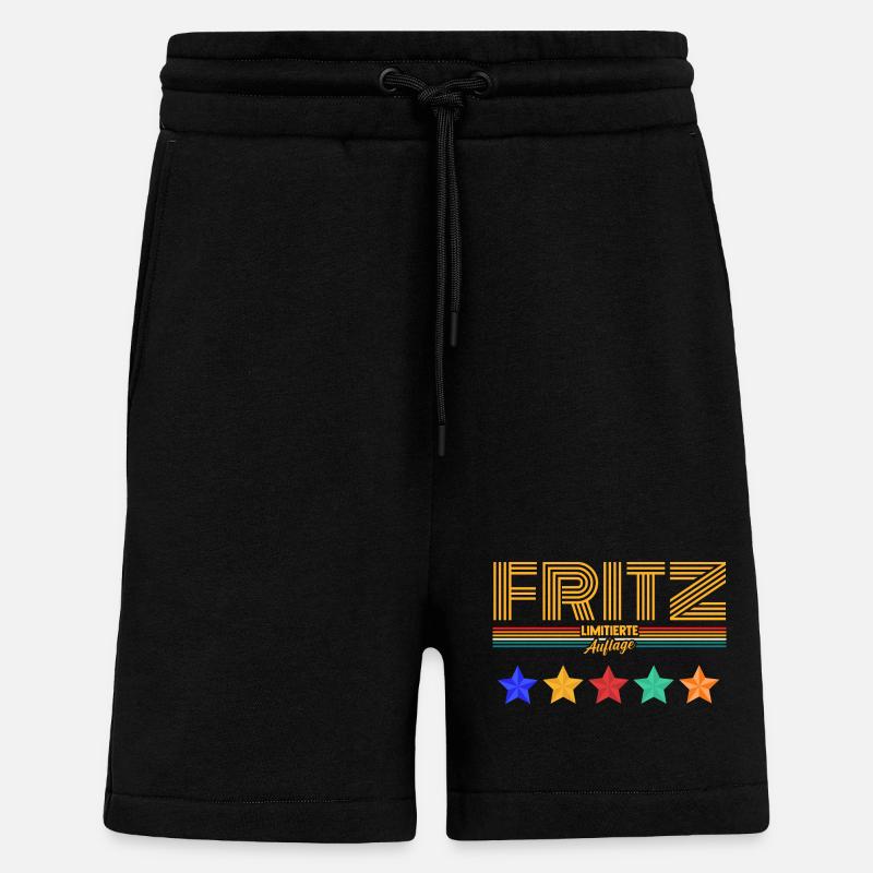 Fritz - Short bio décontracté fabriqué en UE - SOLID BLACK