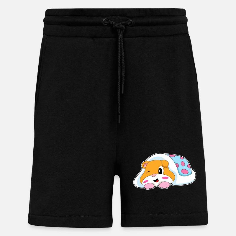 Hamster Sleeping Blanket - Shorts - made by SPREAD - SOLID BLACK