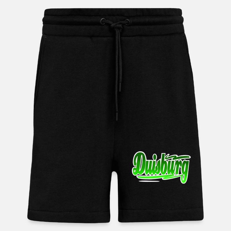 Duisbourg - Short bio décontracté fabriqué en UE - SOLID BLACK