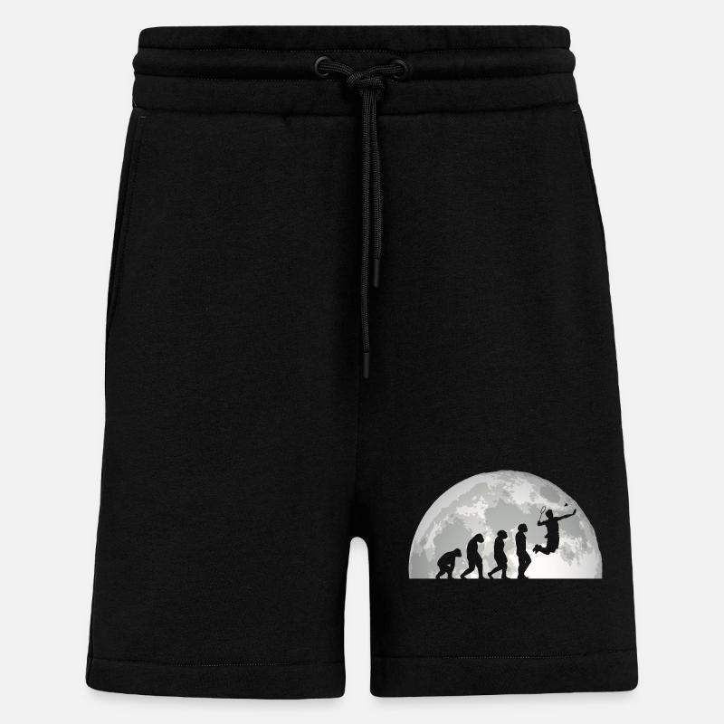 Federball Evolution Badminton - Short bio décontracté fabriqué en UE - SOLID BLACK