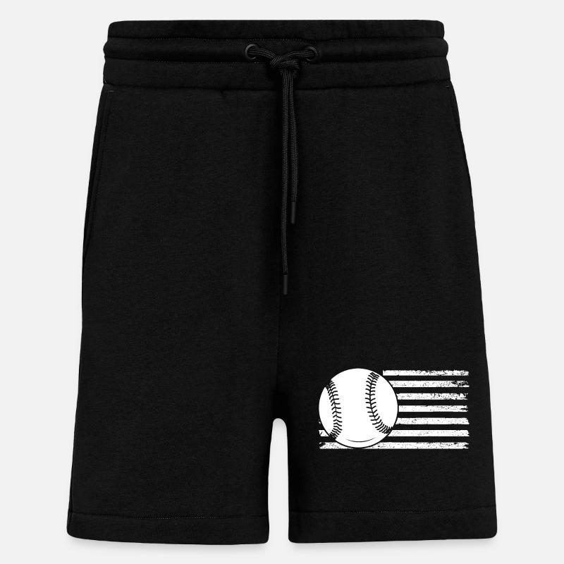 Baseballspieler Baseball - Shorts - made by SPREAD - SOLID BLACK