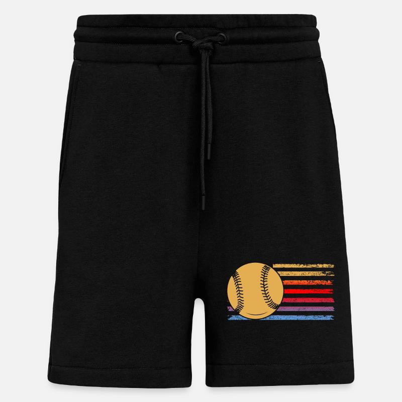 Baseballspieler Baseball - Shorts - made by SPREAD - SOLID BLACK