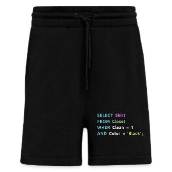 Nerd Computer Computerarbeit Coder Geschenkidee - Shorts - made by SPREAD - SOLID BLACK - Vorne