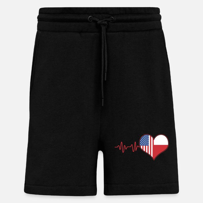 Polen Polnisch - Shorts - made by SPREAD - SOLID BLACK