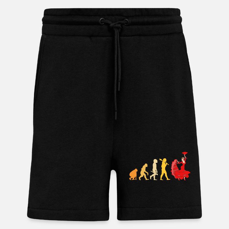 Spanien Spanisch Flamenco - Shorts - made by SPREAD - SOLID BLACK