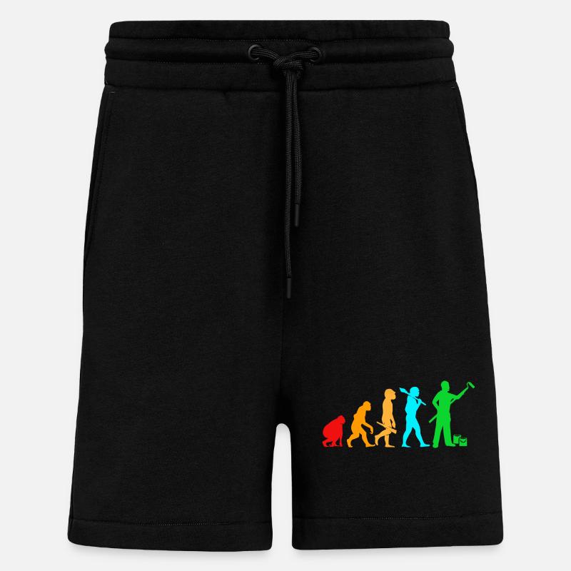 Painter Evolution - Shorts - made by SPREAD - SOLID BLACK