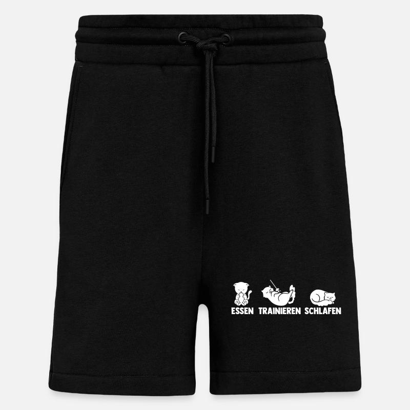 Clôture Clôture - Short bio décontracté fabriqué en UE - SOLID BLACK