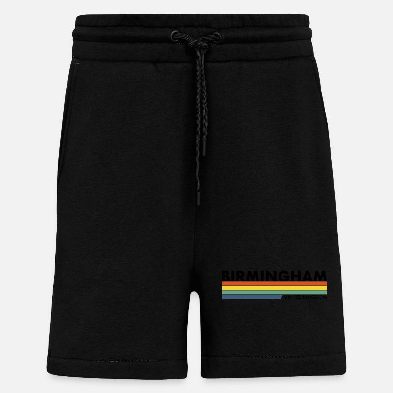 Birmingham UK British British - Shorts - made by SPREAD - SOLID BLACK