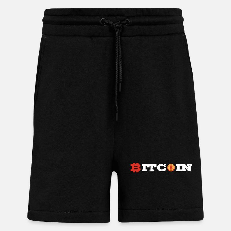 Bitcoin - Short bio décontracté fabriqué en UE - SOLID BLACK