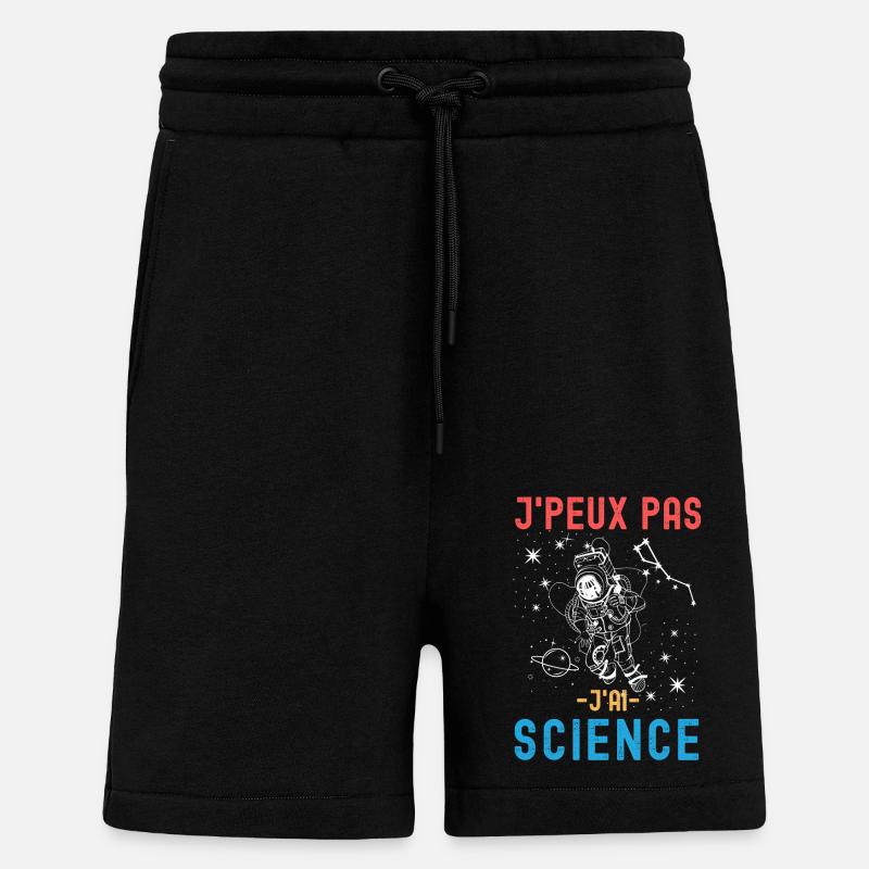 Science astronomie astronaute 2 - Short bio décontracté fabriqué en UE - SOLID BLACK