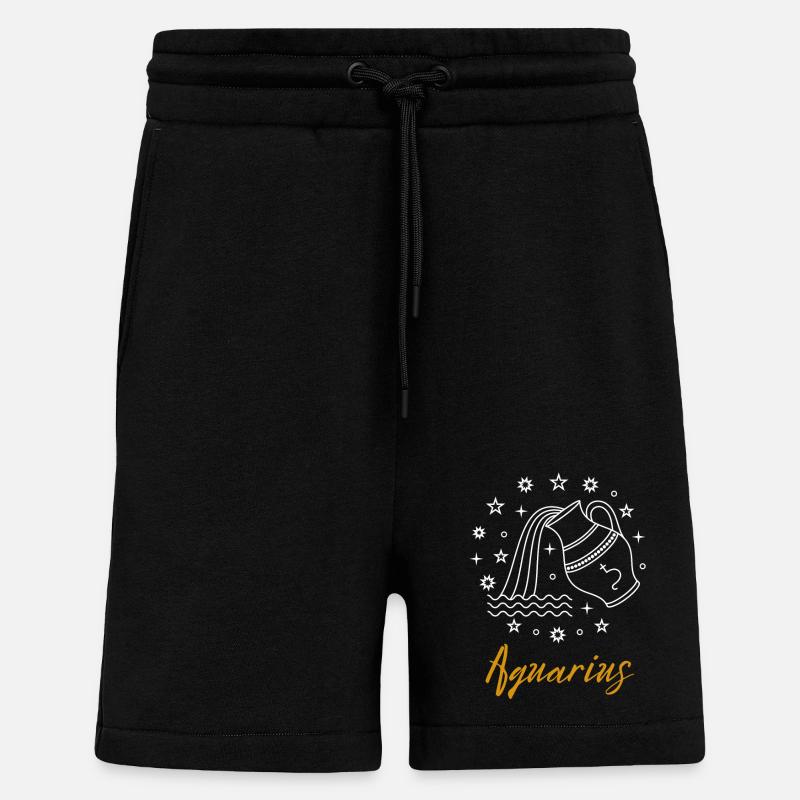 Aquarius 1 - Short bio décontracté fabriqué en UE - SOLID BLACK