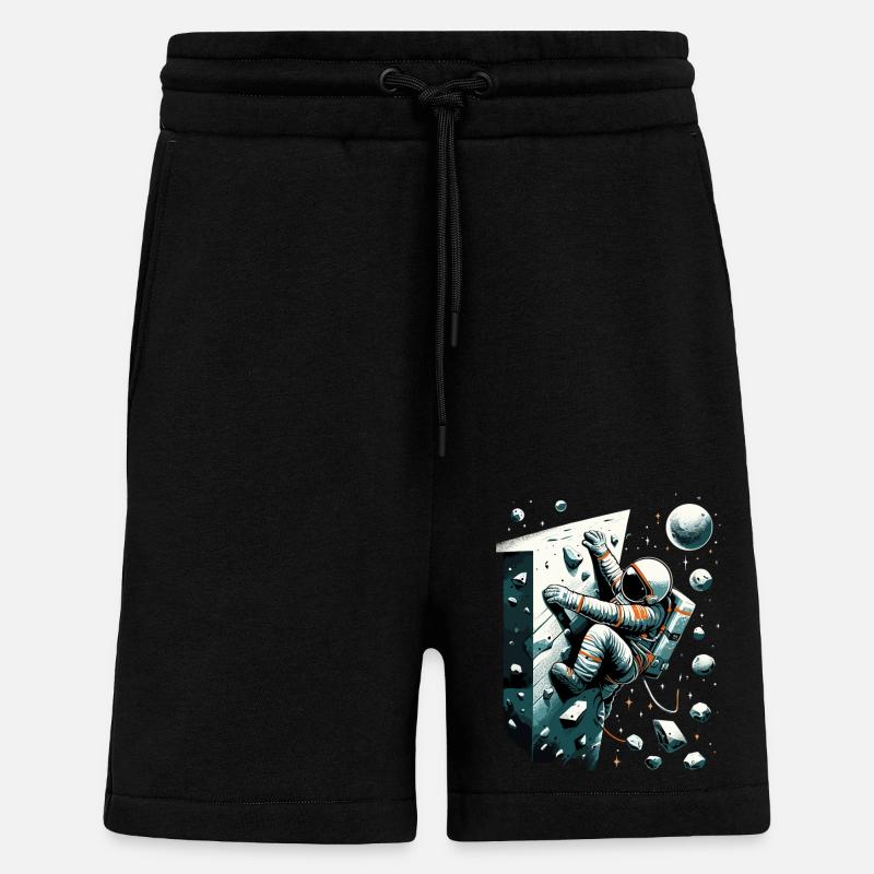 Bouldering Astronaut Spaceman Gift - Shorts - made by SPREAD - SOLID BLACK