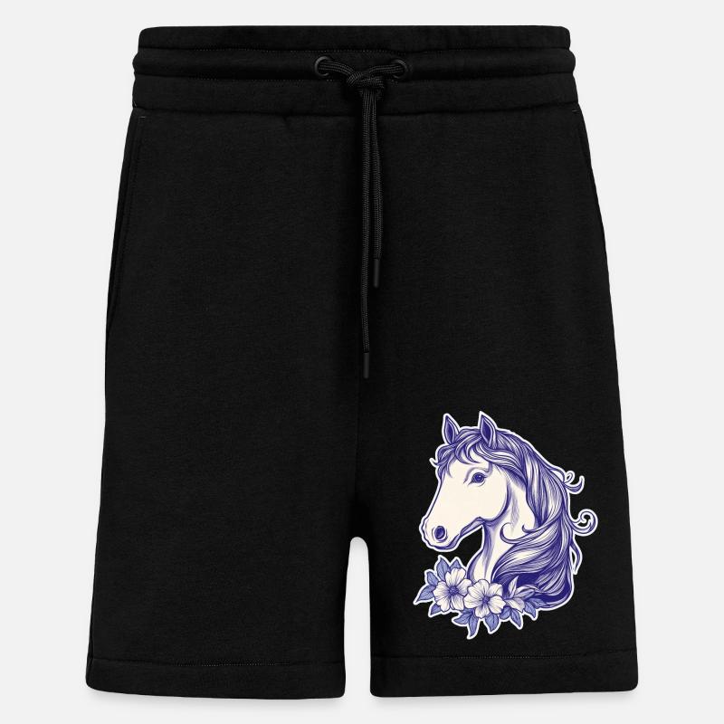 Pferd Kinder - Shorts - made by SPREAD - SOLID BLACK