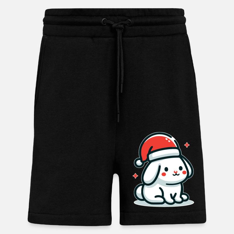 Chien de Noël - Short bio décontracté fabriqué en UE - SOLID BLACK