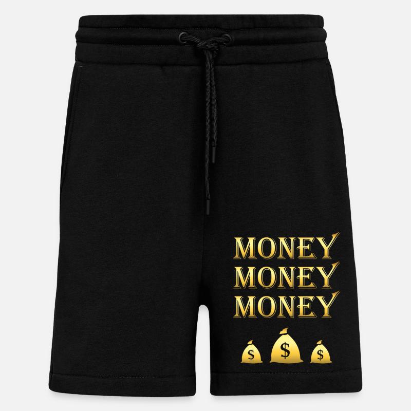 Argent Sac d’argent - Short bio décontracté fabriqué en UE - SOLID BLACK