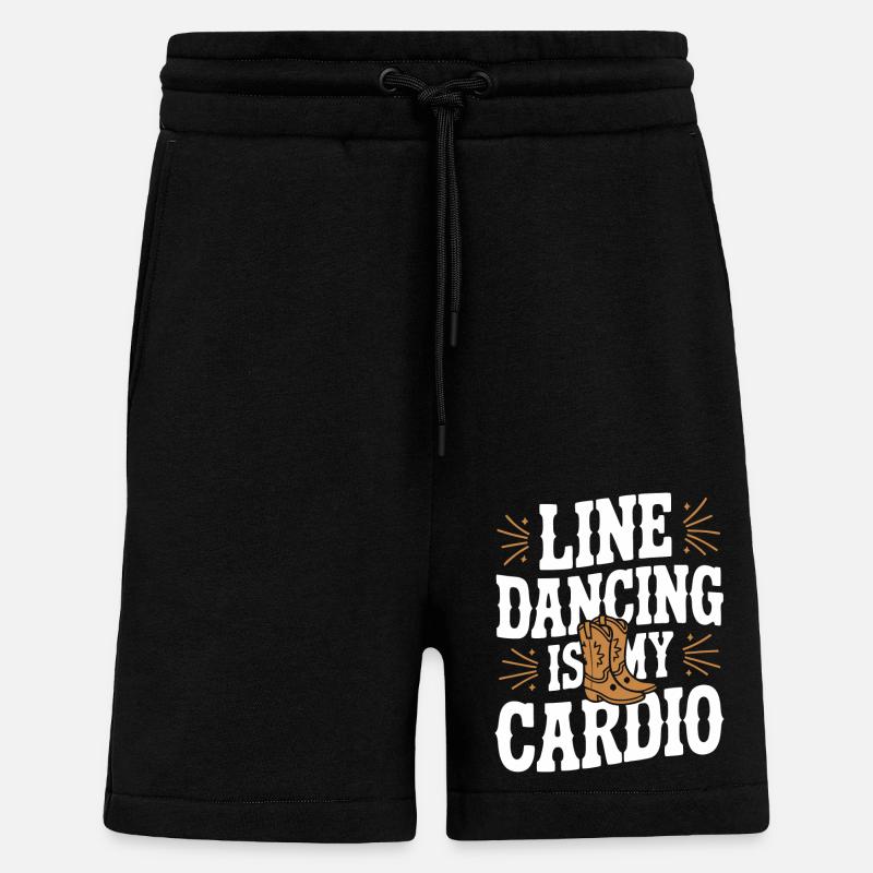 Line Dancing Dancing Dancers - Shorts - made by SPREAD - SOLID BLACK